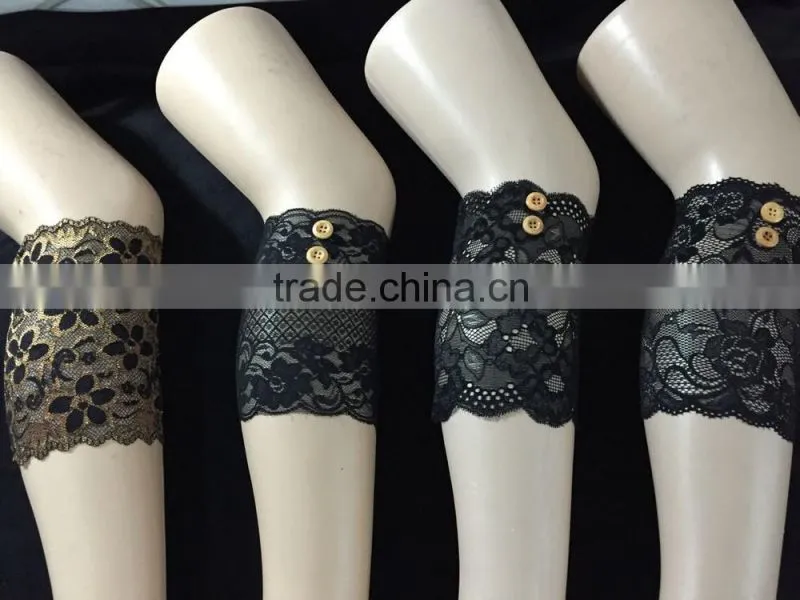 Wholesale Acrylic Knitted Leg Warmers With Buttons For Women Girl Lace Leg Warmers