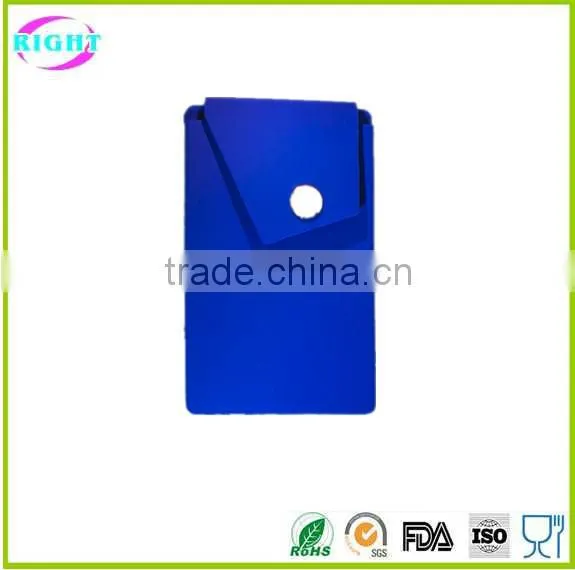 Custom 3M Sticker Silicone credit card holder, ID Card Holder backed phone with button