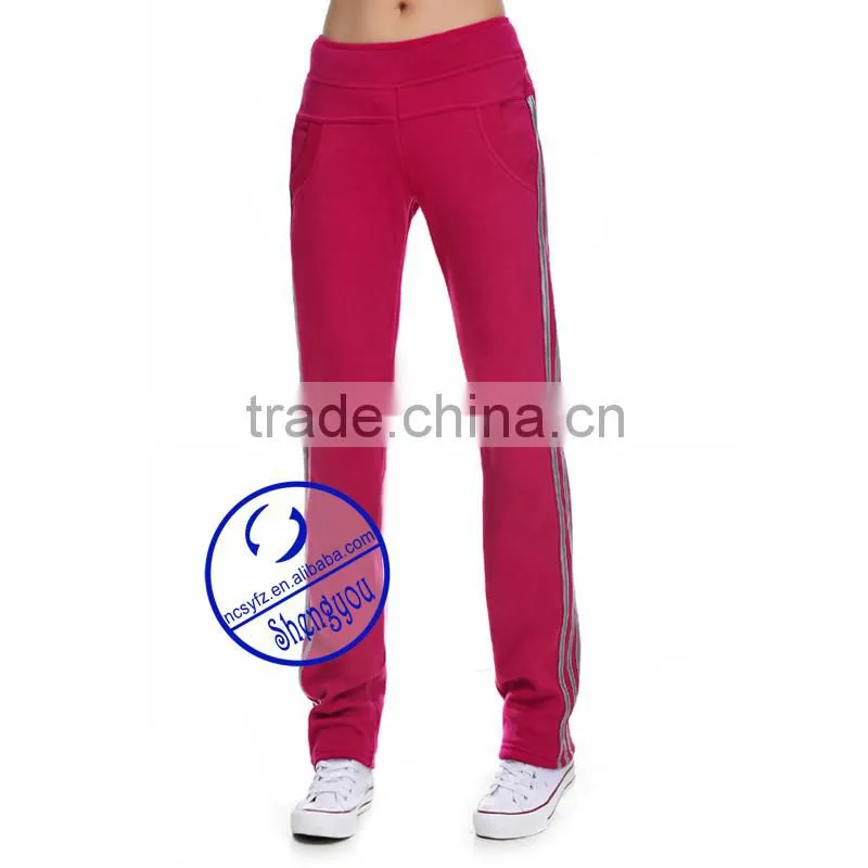 Custom wholesale high quality cotton polyeater women yoga pants