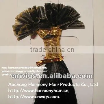 SUPER QUALITY hair extensions flat keratin tip/flat tip european virgin remy hair extensions/remy flat tip hair