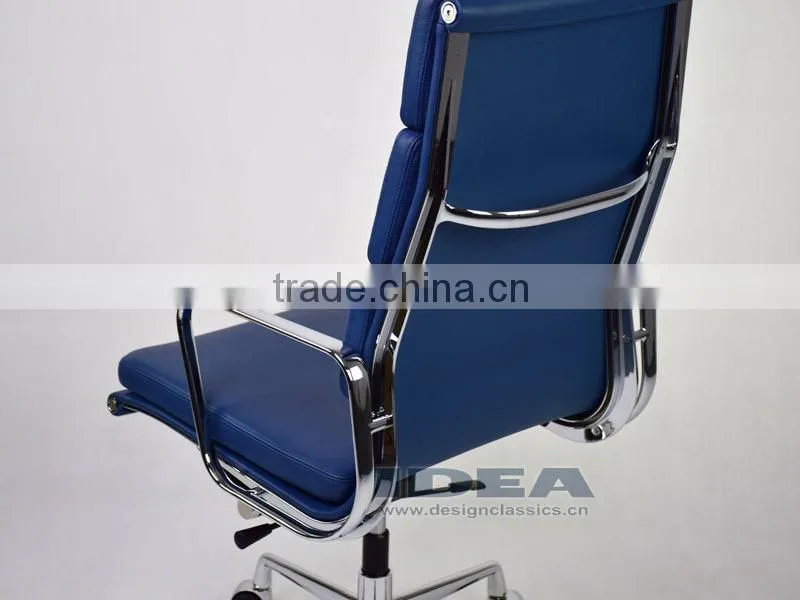 Replica EA219 Charles High Back Office Chair - Navy Blue Color Genuine Leather