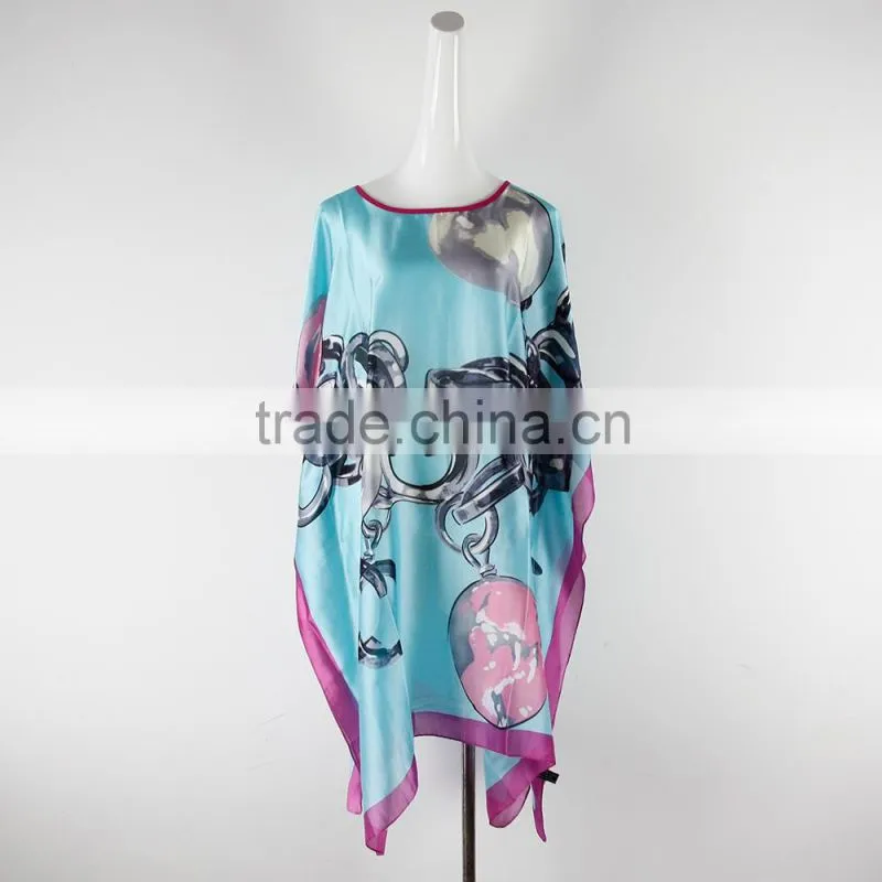 Bat wing sleeve fashion women dress chiffon clothes