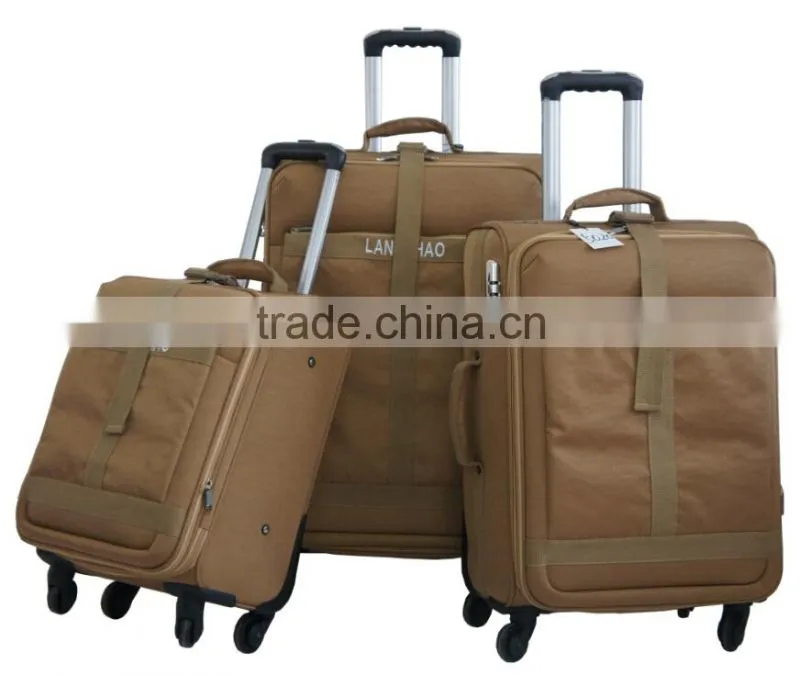 High Quality Universal Wheels New Design Carry-on Luggage Pink Nylon Luggage Set