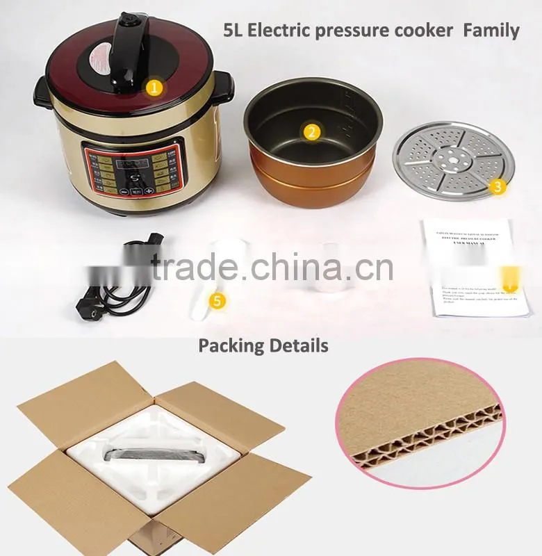 Hot sale multifunction LED digital electric pressure cooker 5L/6L with CE/CB