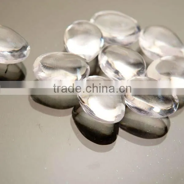 Colorful Wholesale Pebble Shaped Glass Gem Wishing Stones