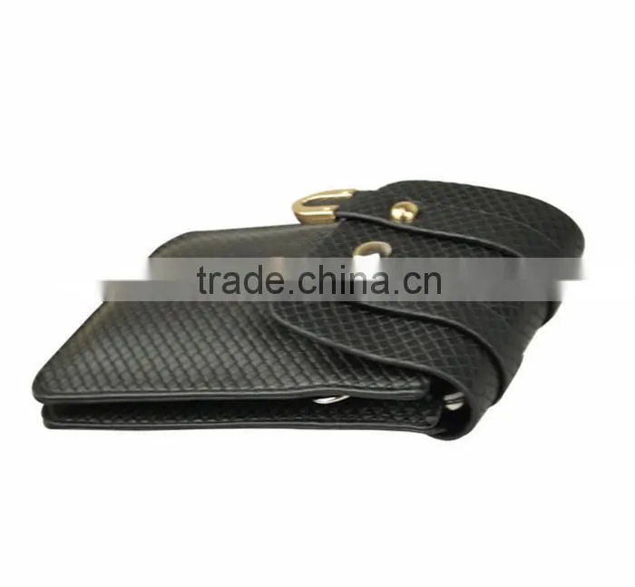 Hot selling leather phone pouch case with neck strap in Dongguan