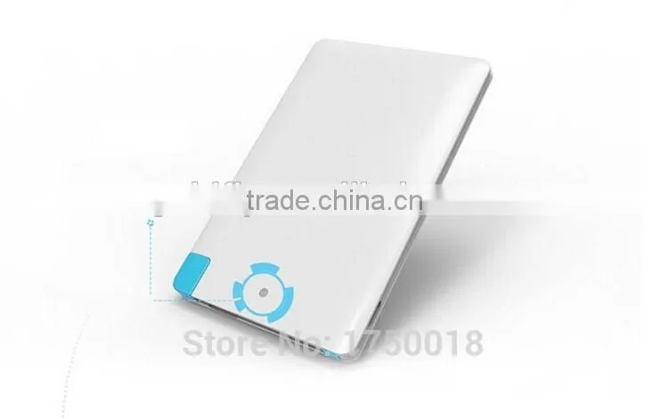 2600mah Powerbank Mini Card Mobile Power Bank External Portable Battery Charger for iPhone 5 5s 6 6+ for iPod iPad Any 5V Device