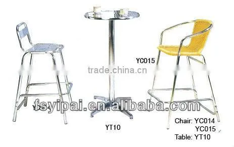 metal bar table and chairs set YC014 YC015 YT10
