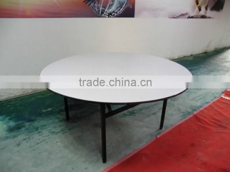 white restaurant table pvc round folding table YT15