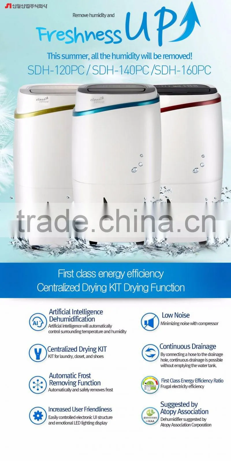 Desiccant dehumidifier (SDH-140PC) / home dehumidifier