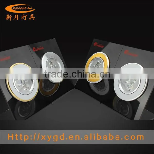 High luminous 3w High Power Vertical Recessed Downlight 85-265VAC