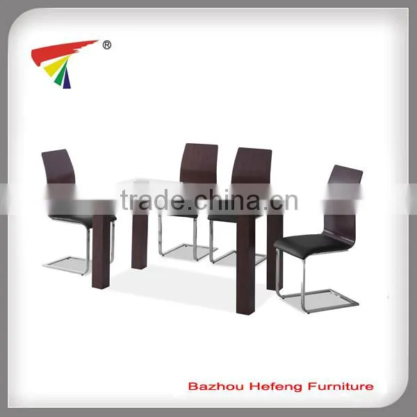Elegant glass table furniture dining set