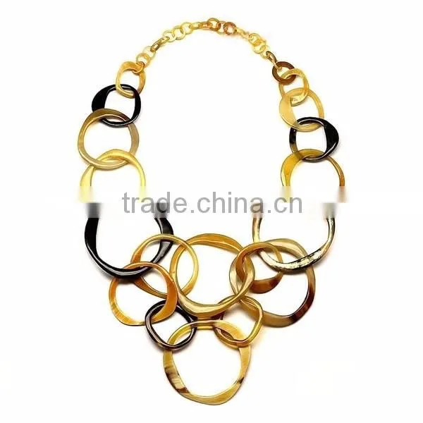 Best selling eco-friendly handmade nice brown buffalo horn necklace jewelry Viet Nam,