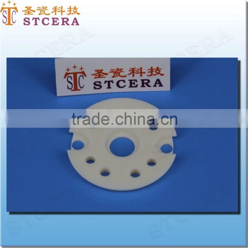STCERA 95% al2o3 alumina ceramic parts spacer with holes ceramic plates