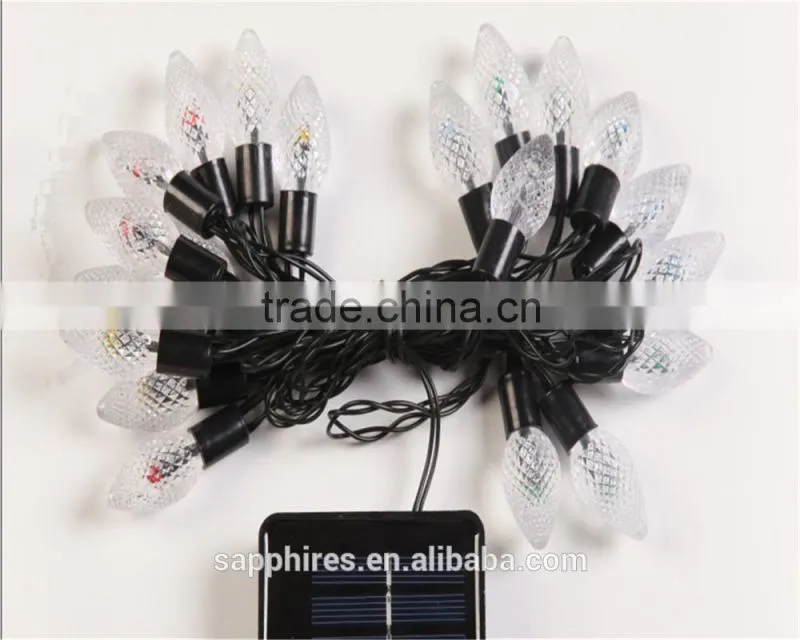 battery operated LED string lights with strawberry