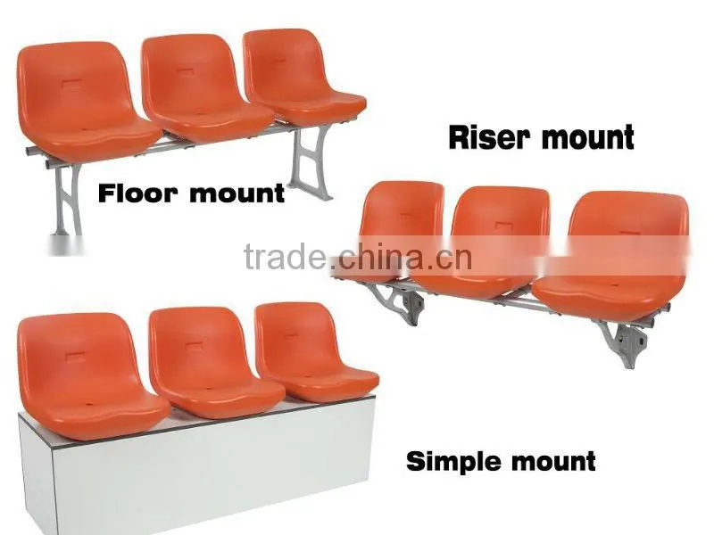 Fixed durable stadium school use metal bleacher system