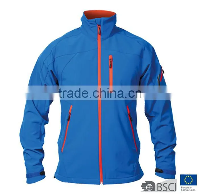 Mens Contrast Printed 3 Layers Bonded Waterproof Softshell Jacket