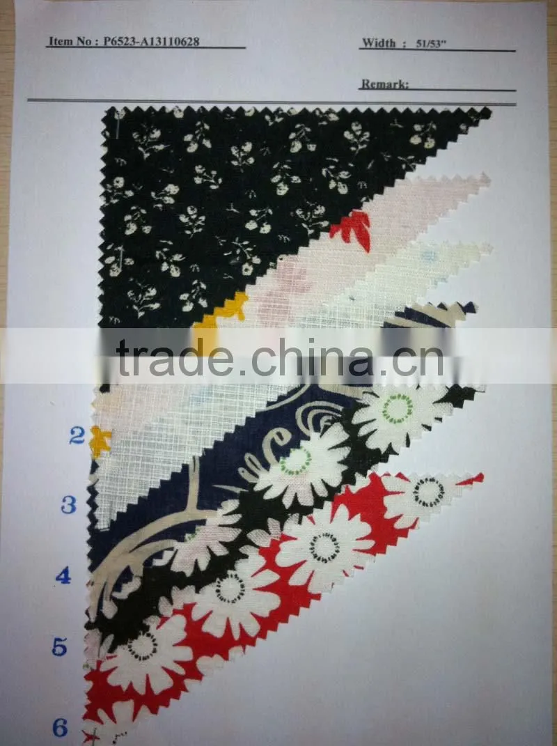 Cotton Linen stock lot fabrics:P6523-A13110628