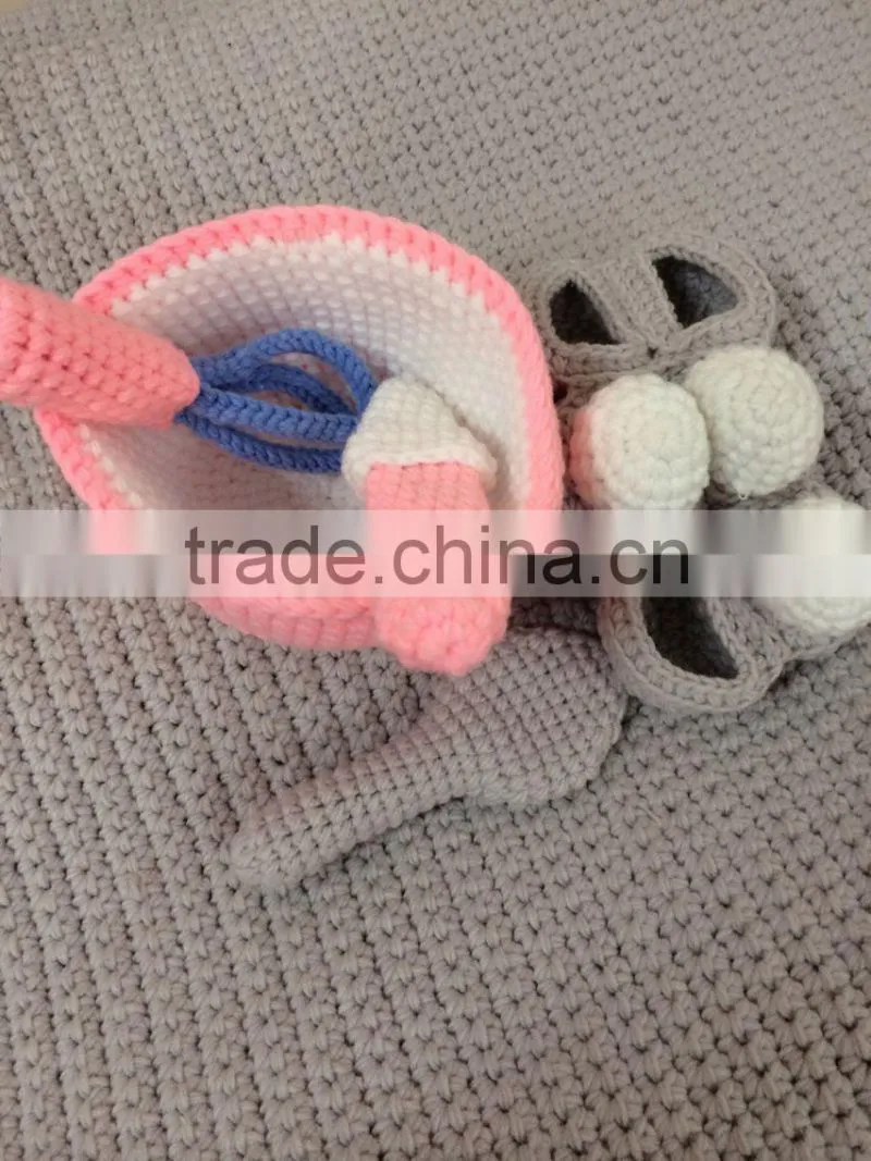 Crochet egg sets in the kitchen, crochet baby toys