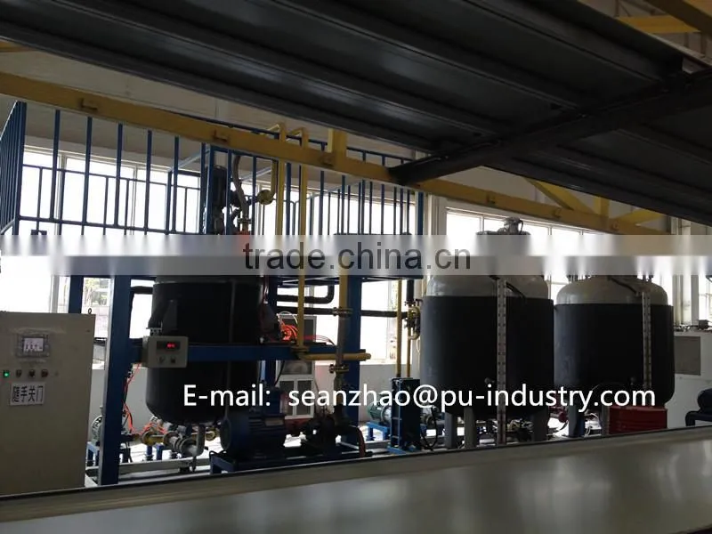 continuous color steel polyurethane sandwich panel production line