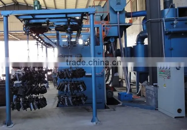 Step by step monorail shot blasting machines