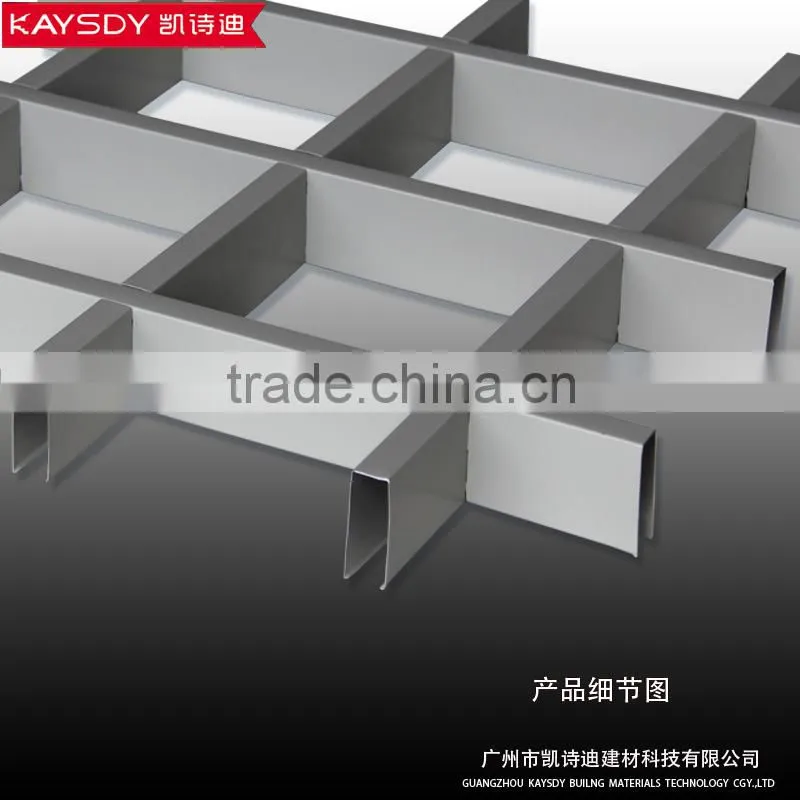 black color metal building materials of grid ceilings