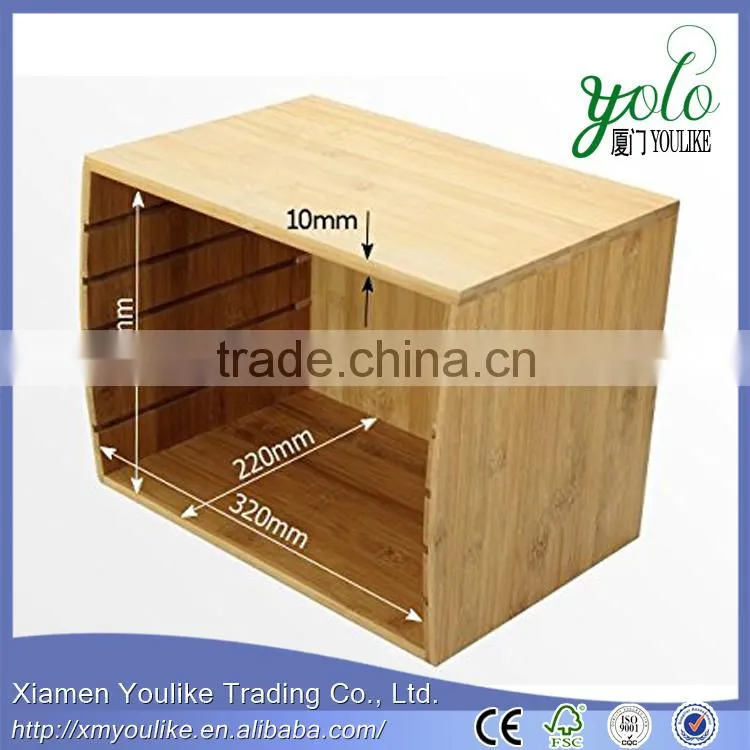 5 Compartments Document Organiser Storage Bamboo Desktop File Sorter