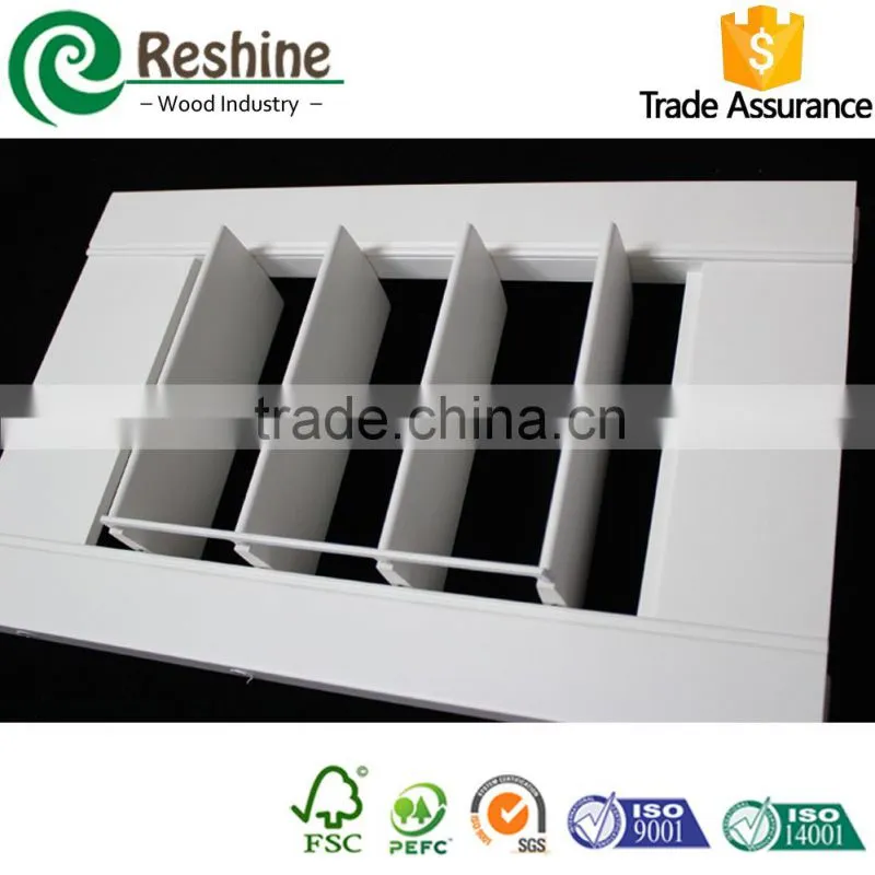 Internal white color white PVC full height shutter