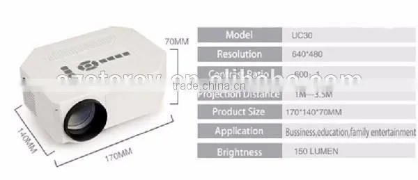 HD LED Mini Projector Video Image Music LCD portable projector 1080P White