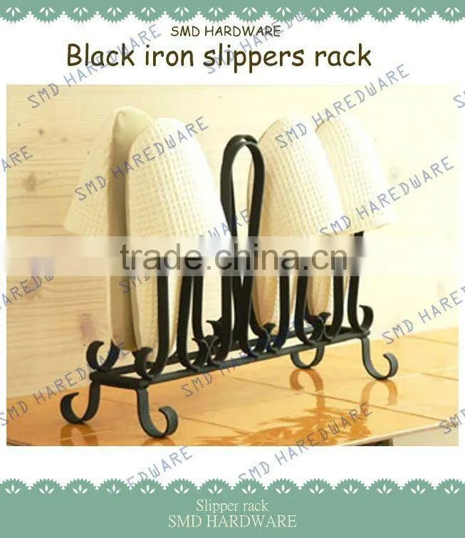 Black iron slippers rack