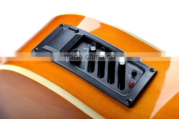 Anself 4-Band EQ Equalizer Piezo Pickup EQ-7545R Pre-Amp Acoustic Guitar Preamp Amplifier Tuner musical accessories factory