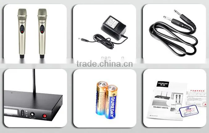 Professional KTV UHF Wireless Microphone,Dual channel UHF wireless microphone,Outdoor performance wireless microphone