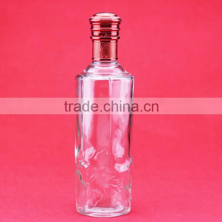 Good quality printing flower bottles fancy wildesd turkeyleg bottles 700ml empty liqueur bottles