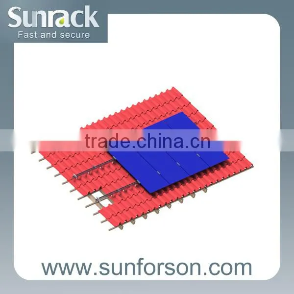 pv racking system tile roof hook aluminum mount bracket