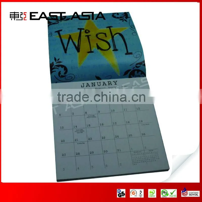 square saddle stitched calendar books