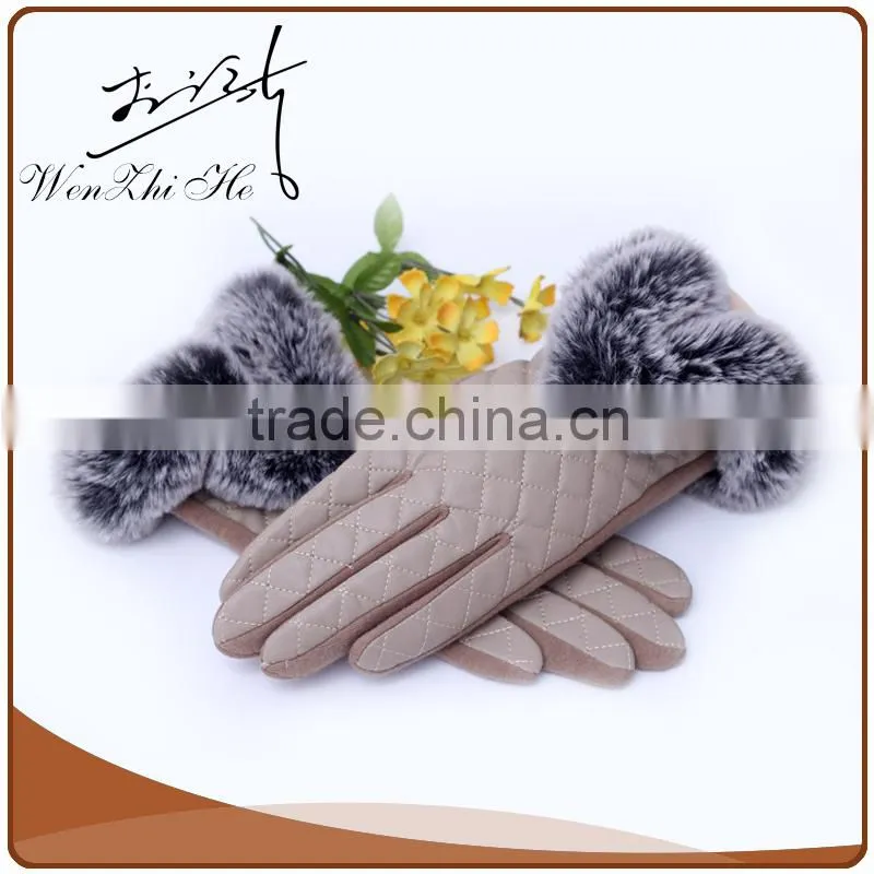 Discount Ladies Ostrich Skin Cashmere Lined Leather Gloves