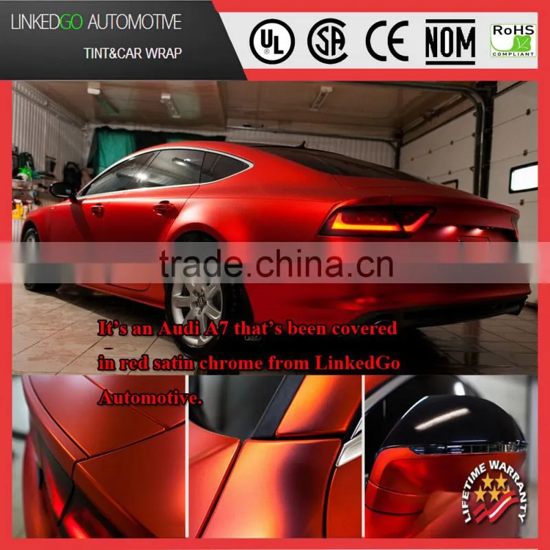 Good quality 1.52*20m waterproof vehicle wraping film with air bubble channel car body sticker