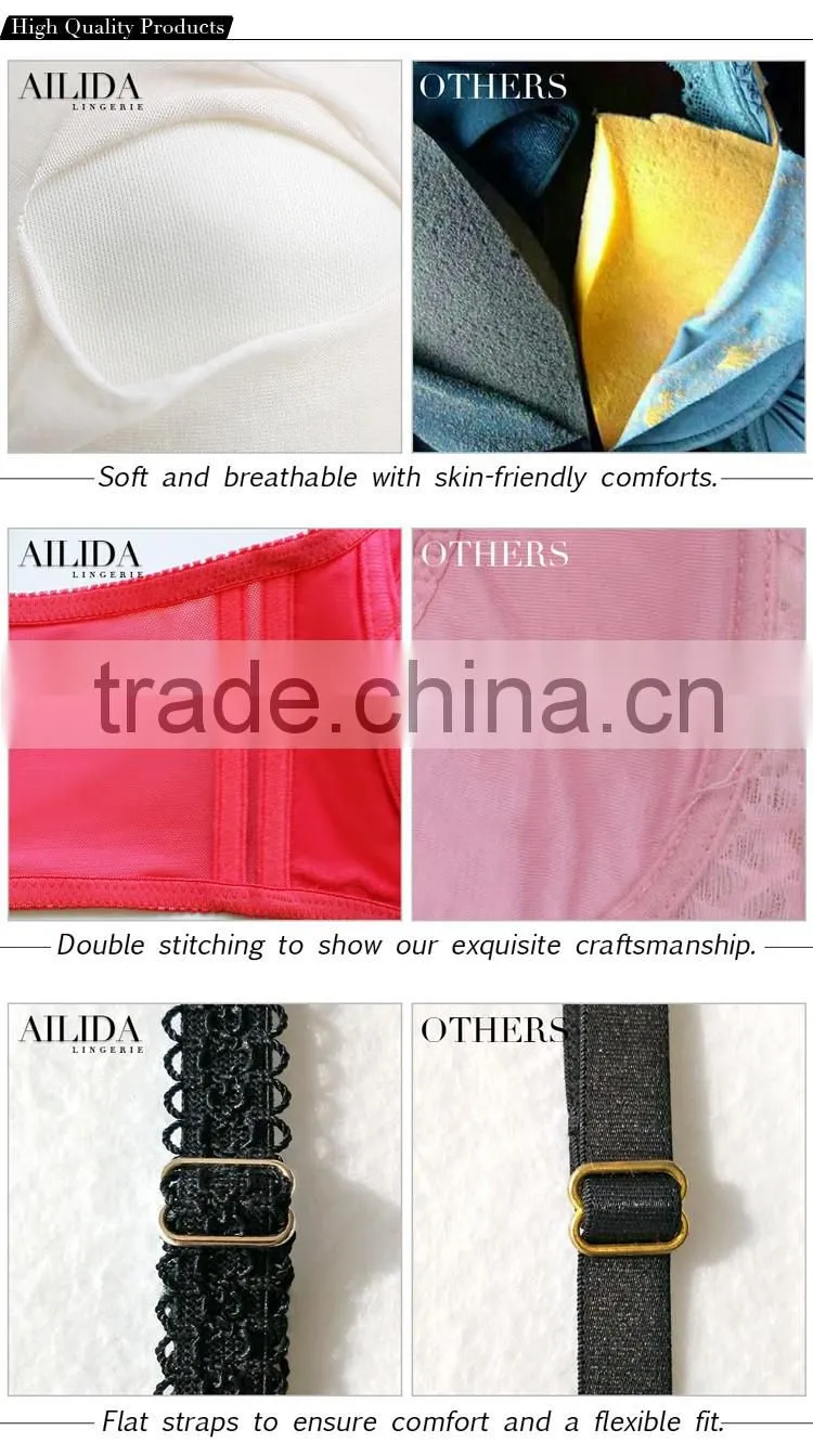 Hot Girls Applique Hot selling Adjustment Beautiful Bra Sexy Bra