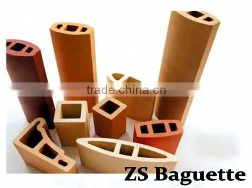 terracotta louver for curtain wall decoration,facade terracotta louver