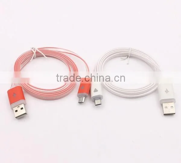new 2016 led charging data cable flashing cable for usb cable