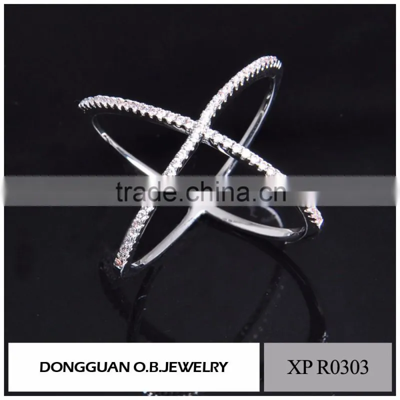 Custom ladies white gold fashion ring finger rings photos wholesale