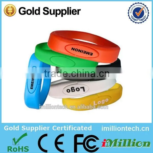 bracelet usb drive silicone/charm bracelet usb flash drive
