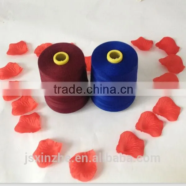 CHEAP High tenacity 40S/2 dyed spun polyester Sewing Thread 8000Y