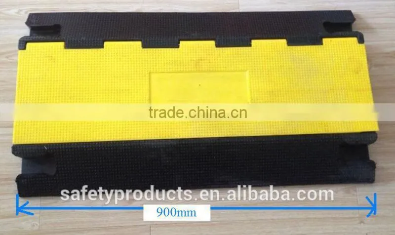 flexible 5 channel yellow pvc cover black rubber cable protector