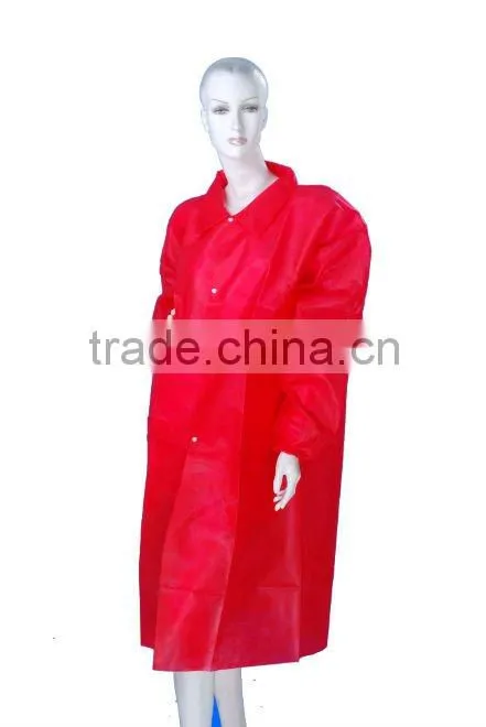 Disposable nonwoven hospital mens surgical lab coat