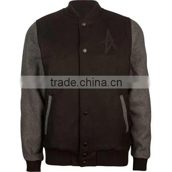 Custom manufacturer fashion varsity letterman jacket with hood