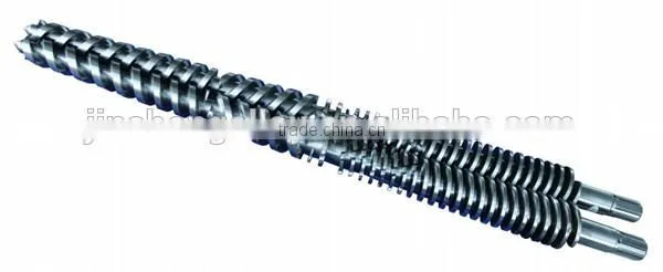 Conical twin screw and barrel for pelletizer/for color master batch production line