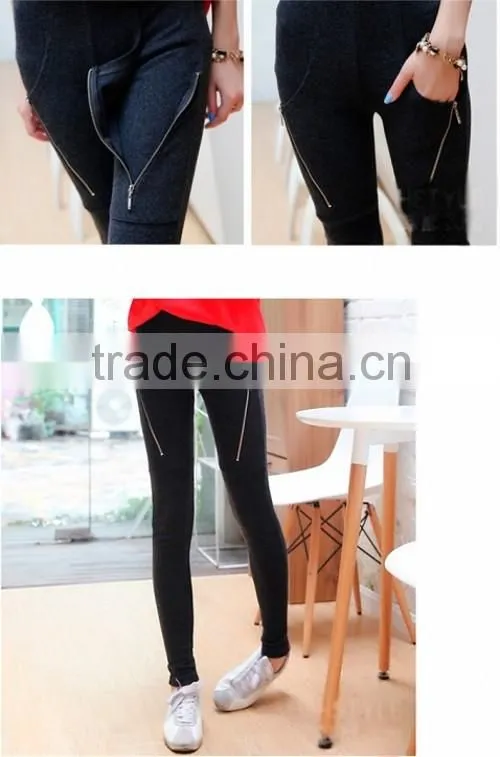 Black Leggings Wholesale Best Selling Summer Zipper Leggings