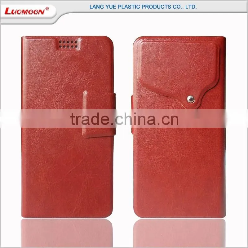Universal smart phone flip wallet style leather case