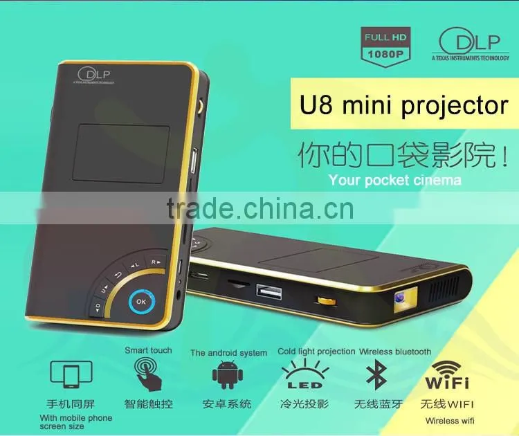 Wholesale Cheapest Hottest!newest Hot Sale Real Wireless Android Mini Projector Mobile Phone